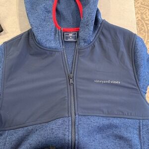 Vineyard Vines Kids Navy w/Red Details Hoodie Harbor Jacket